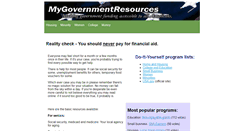 Desktop Screenshot of mygovernmentresources.com