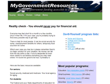 Tablet Screenshot of mygovernmentresources.com